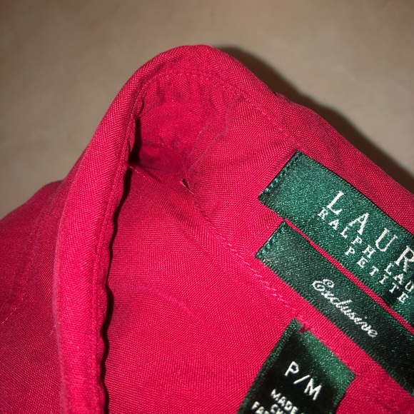 Red Silk Button-Up - Picture 7 of 10